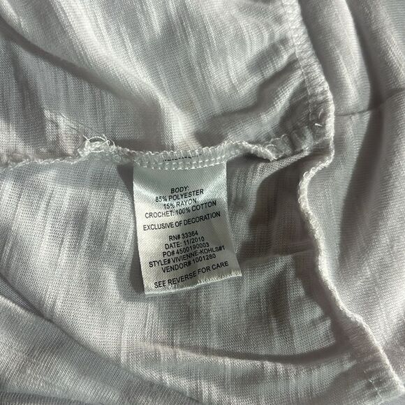 Energize white top with lace neckline size large - Picture 7 of 7